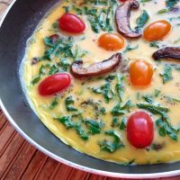 Arugula, Portobello, & Feta Frittata