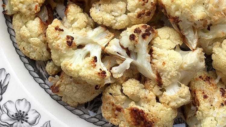 delicious side dish of roasted cauliflower easy to make
