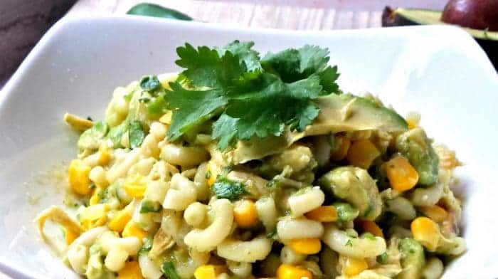 Salsa Verde Mexican Pasta Salad - All She Cooks