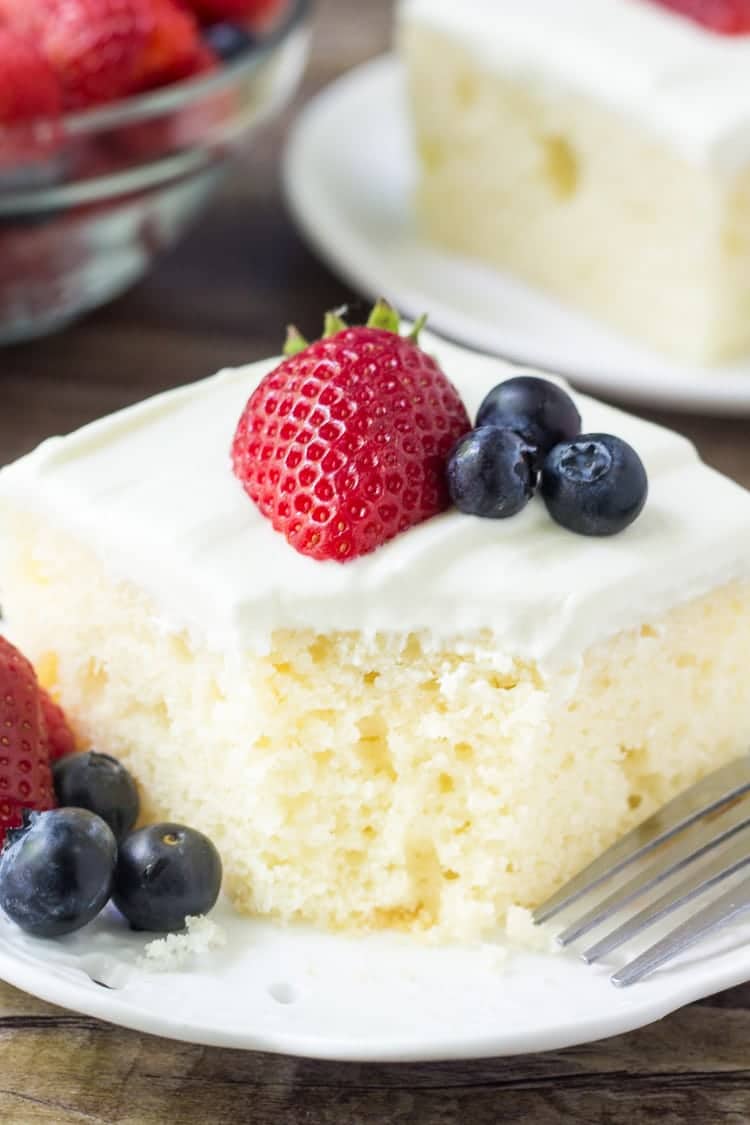 What dessert should I bring to a potluck? This sheet cake with berries is always one of the most popular potluck desserts.