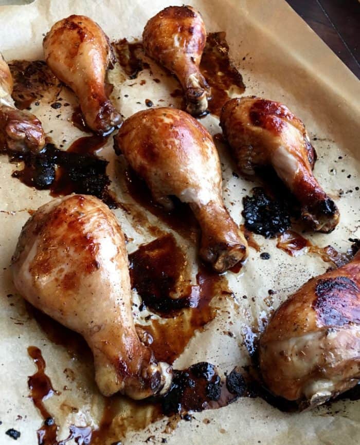 Easy Glazed Chicken Drumsticks Recipe in Balsamic Vinegar All She Cooks