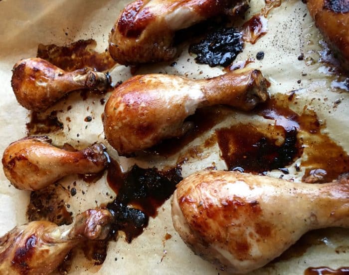 Easy Glazed Chicken Drumsticks Recipe in Balsamic Vinegar All She Cooks