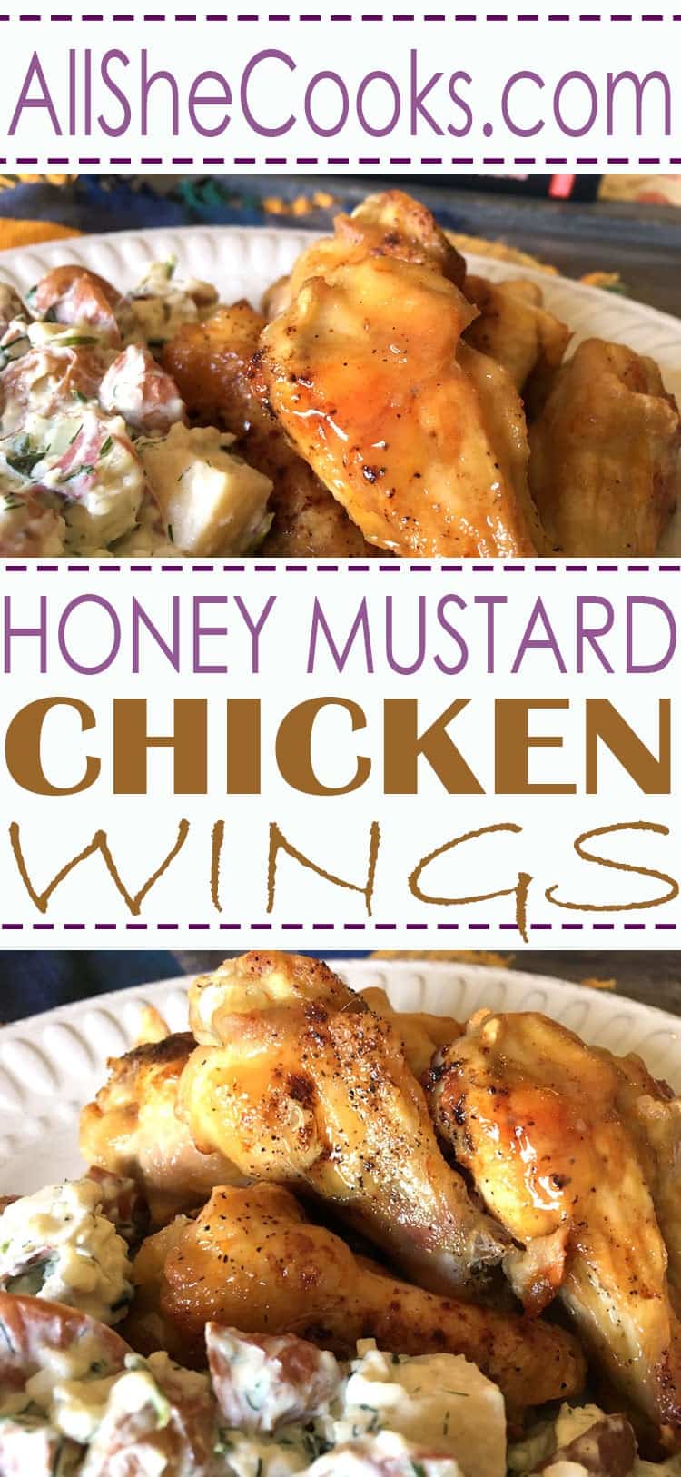 Honey Mustard Chicken Wings Chicken wings are easy to make and are perfect for eating with your fingers. The honey-mustard sauce is delicious.