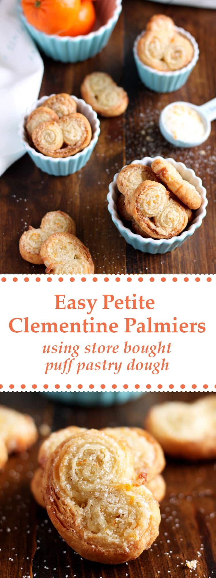 Whip up this easy clementine palmiers in less than half an hour. You can even customize the citrus sugar with orange, lemon, grapefruit, anything!