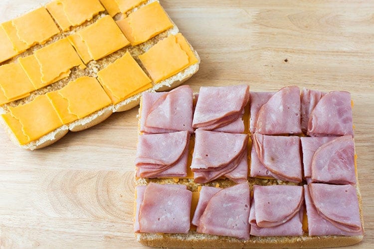 Ham & Cheddar Potluck Sandwiches Layout