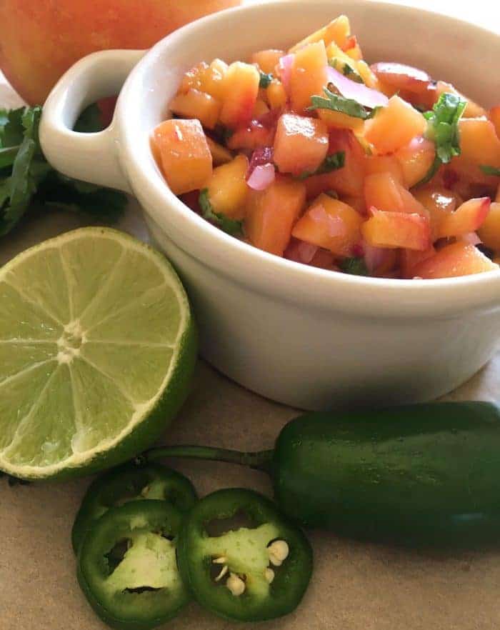 Peach Salsa Recipe is an Easy Fruit Salsa for Summer All She Cooks