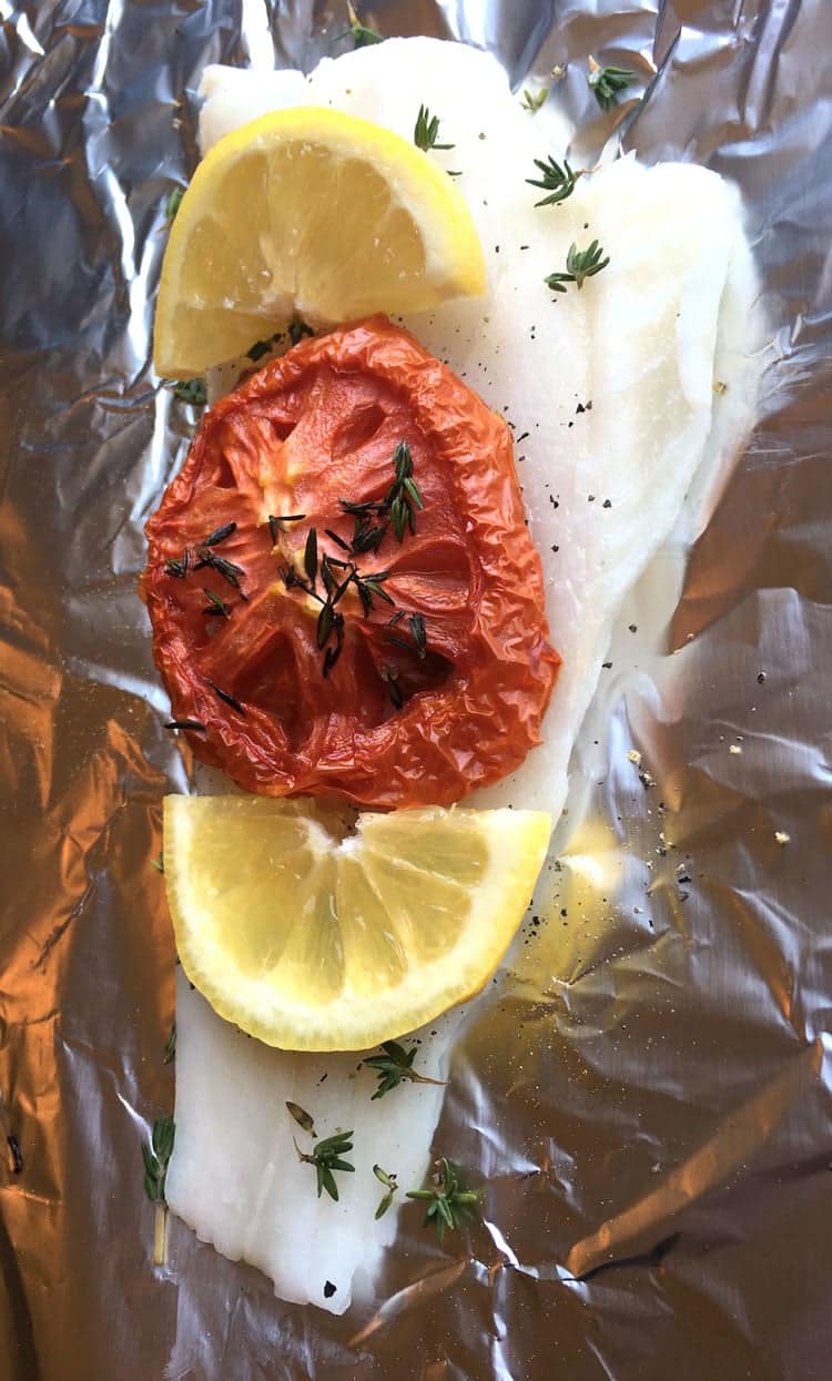 Oven-Roasted Tomato Orange Roughy Recipe - Foil Packet Dinner Recipe ...