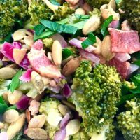 Easy Broccoli Bacon Salad No Mayo