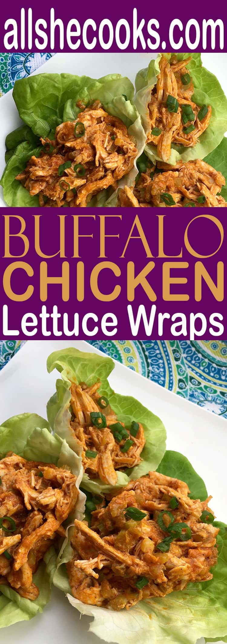 Learn how to make the best lettuce wraps with buffalo chicken. Delicious, flavorful buffalo chicken lettuce wraps are easy to make and so tasty!