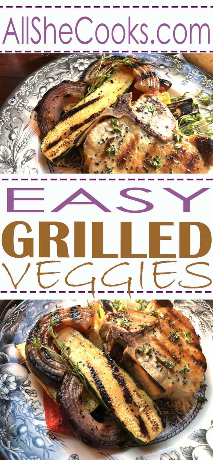 Learn how to make easy grilled veggies with this recipe. Healthy veggies are a great side dish for any summer meal.