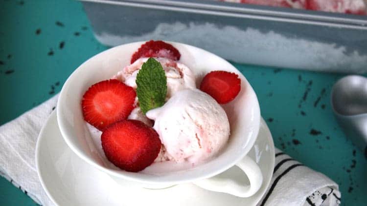 Make this easy No Churn Strawberry Ice Cream at home for a delicious fresh homemade dessert everyone will love. Add in mix-ins for a fun twist of ice cool dessert fun.