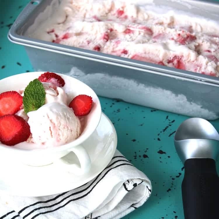 yummy strawberry ice cream homemade