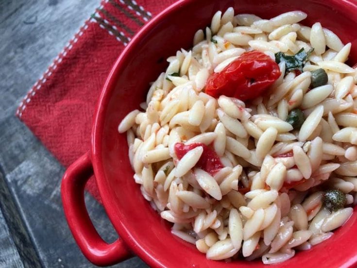 Orzo Pasta Salad Party Food Recipes All She Cooks