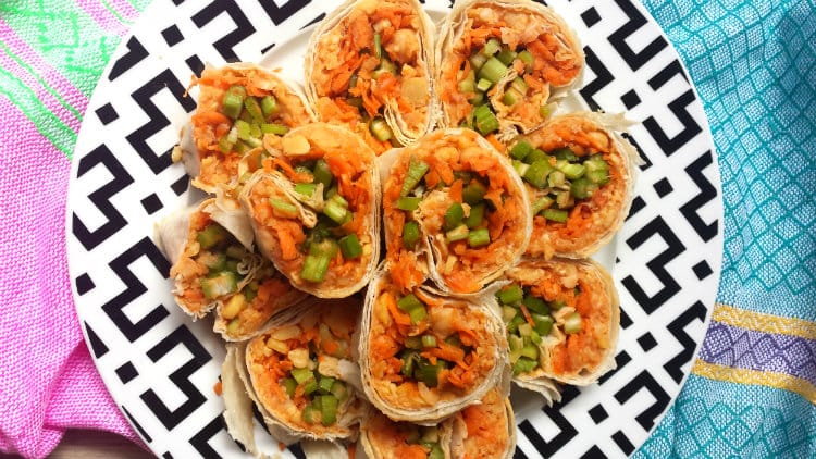 Buffalo Chickpea Pinwheels