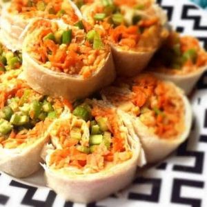 Buffalo Chickpea Pinwheels