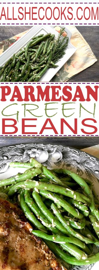 Oven Roasted Parmesan Green Beans are so delicious. Serve them up as a summer side dish or for the best Thanksgiving side dish around. The flavors in this dish are so amazing.