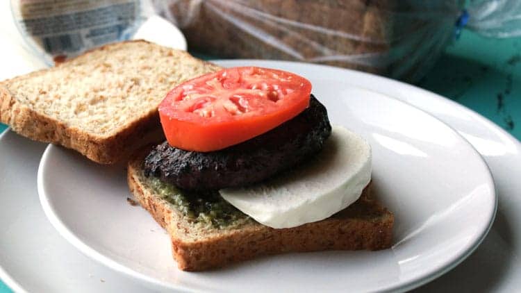 Caprese Pesto Burger recipe