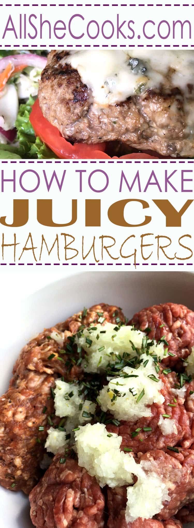Learn how to make a juicy hamburger recipe from scratch. This is the best burger recipe and it is perfect for grilling out.