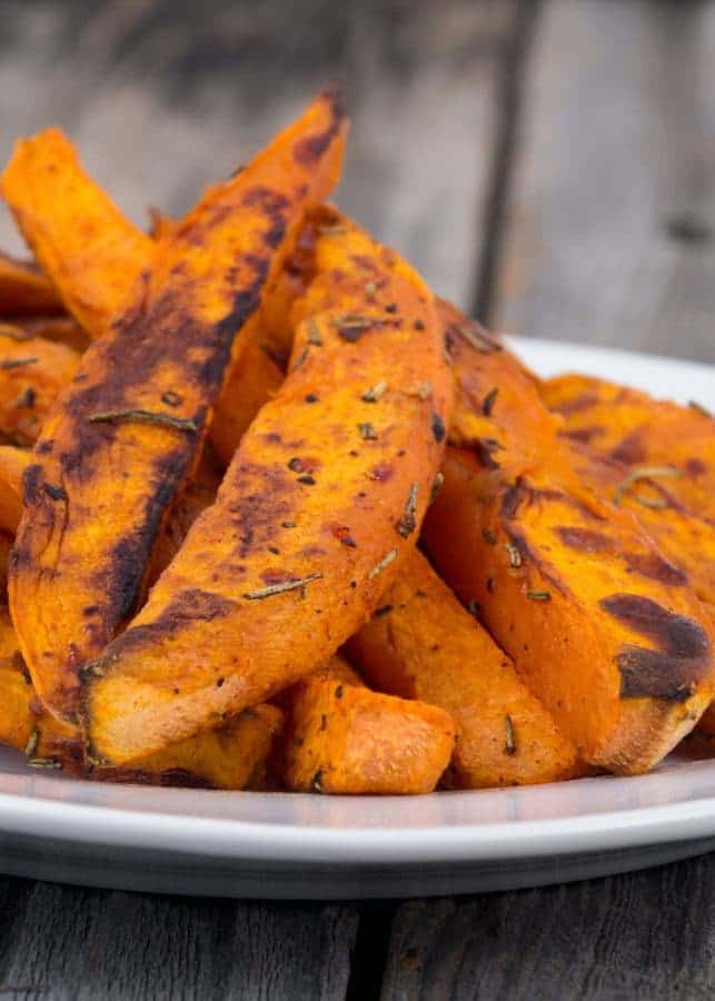 Baked Easy Sweet Potato Fries Recipe - Homemade Fries - All She Cooks