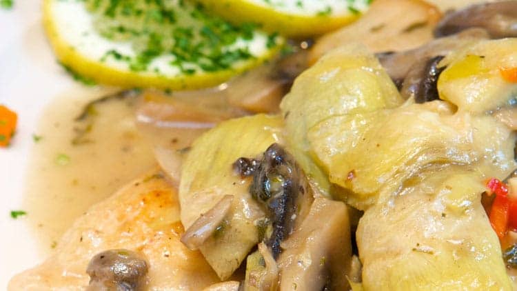 Instant Pot Chicken with Mushrooms, Leeks, and Artichokes - White Coat Pink  Apron