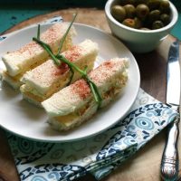 Deviled Egg Ribbon Sandwiches - Easy Finger Sandwich Recipe