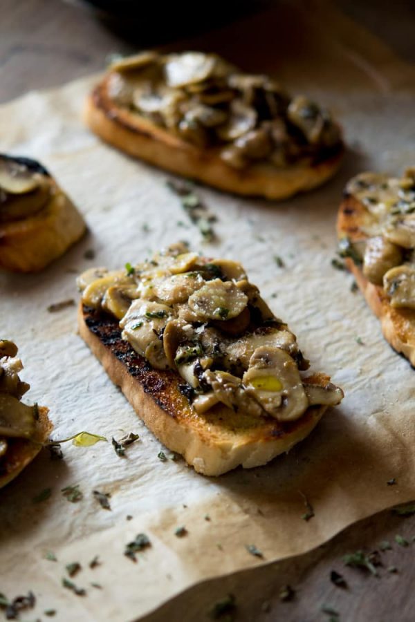 Parmesan Mushroom Crostini Easy and Delicious All She Cooks