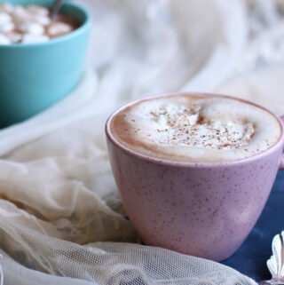 Tired of the same old store bought cocoa pack? Try this easy homemade Spiced Hot Chocolate with nutmeg and cinnamon, and stay sweet this holiday season!