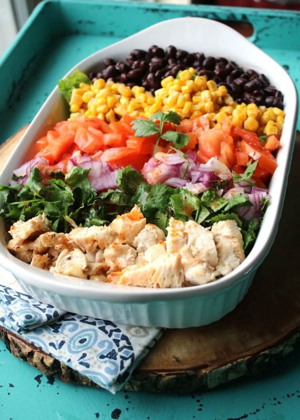 Chopped Chicken Chipotle Salad - a Healthy Dinner Recipe - All She Cooks