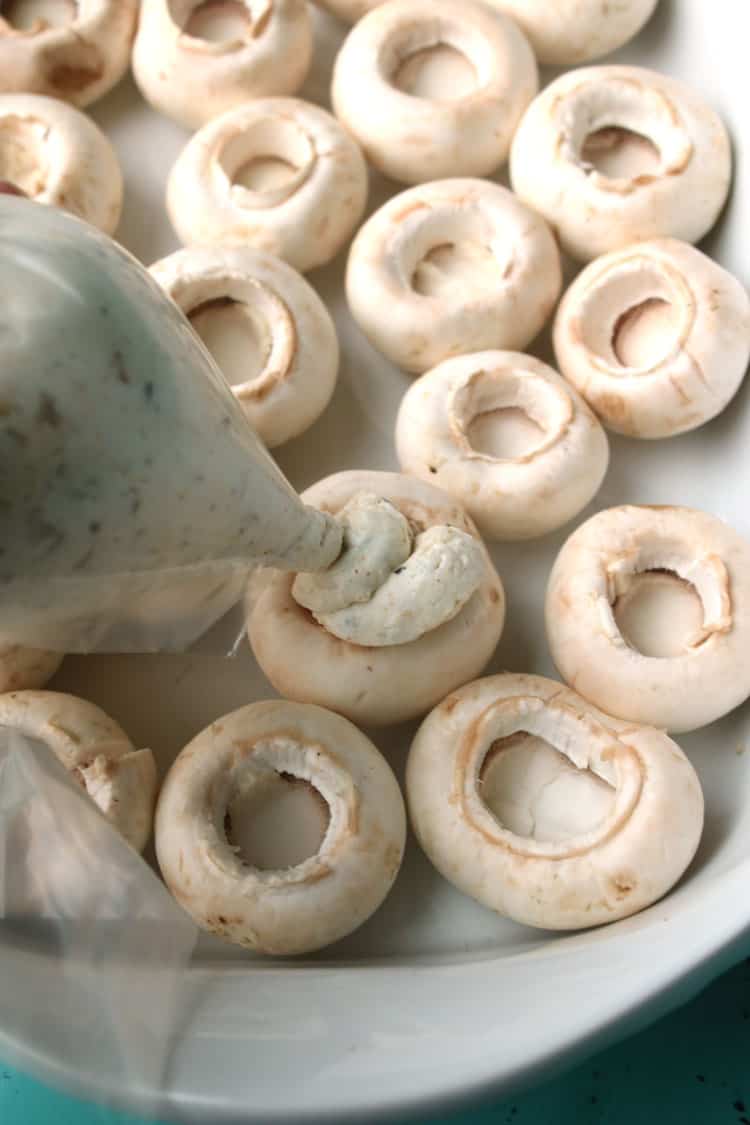 how to fill a stuffed mushroom