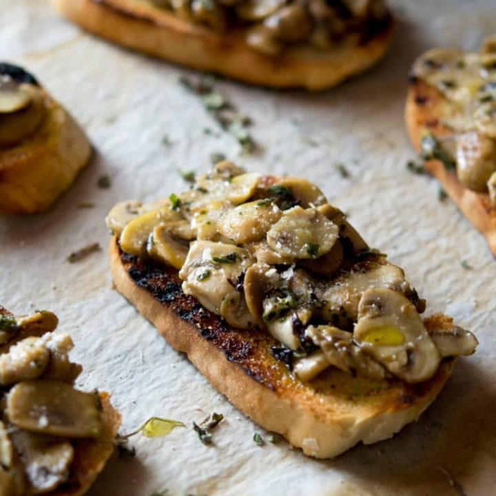 Parmesan Mushroom Crostini