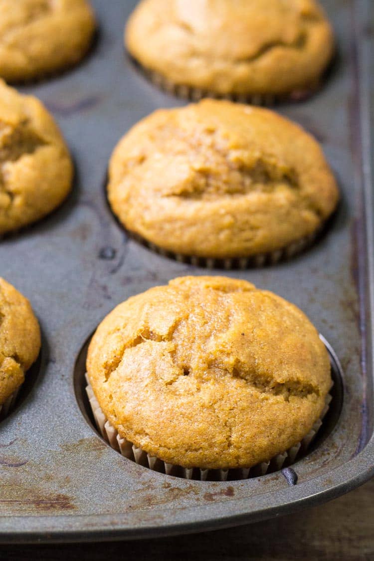 These pumpkin muffins with cream cheese glaze are moist, fluffy & filled with fall flavors. The perfect breakfast for fall!