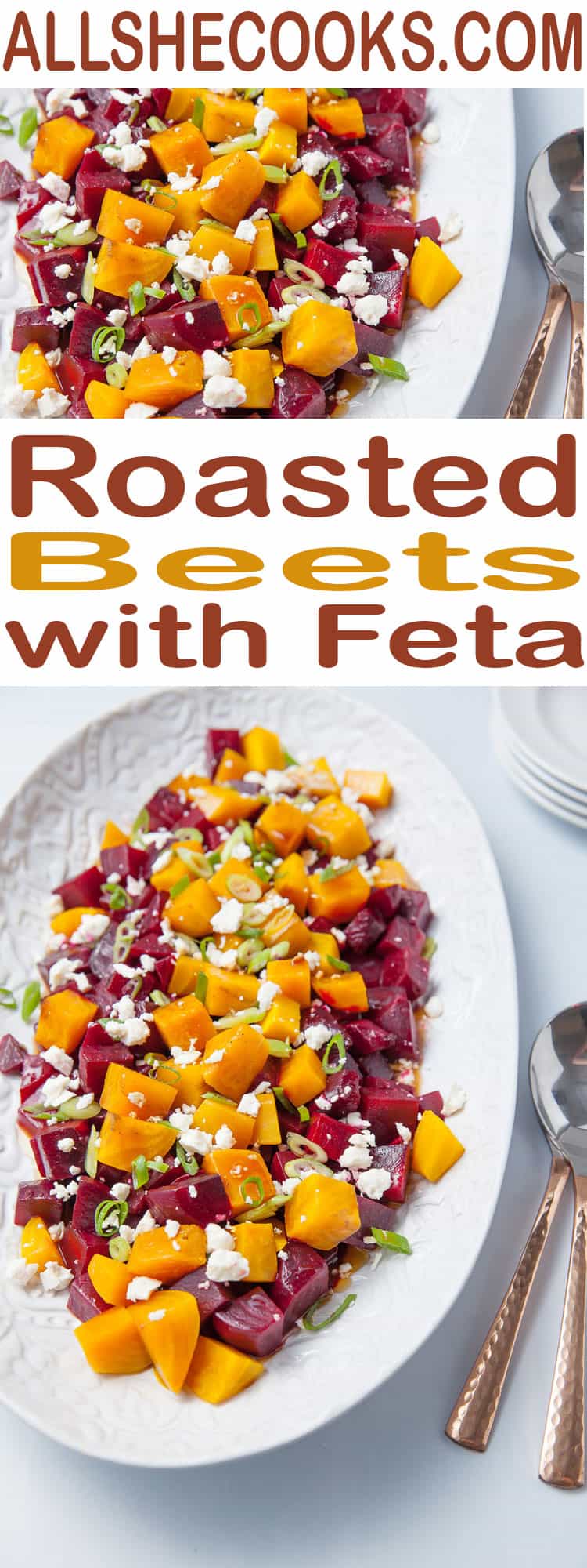 Roasted Beets with Feta side dish recipe. Serve this delicious root vegetables side dish up for your next family dinner. #beets #rootveggies #colorfulfood