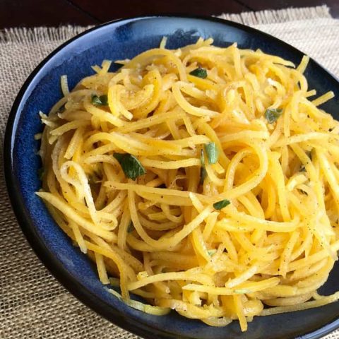 Savory Butternut Squash Noodles - Healthy Noodles Recipe - All She Cooks