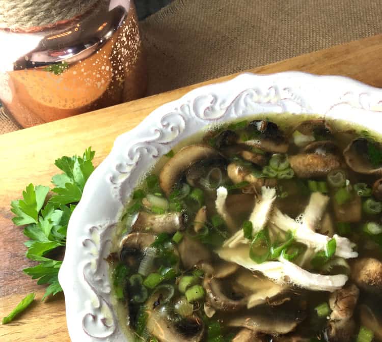 chicken soup recipe with mushrooms
