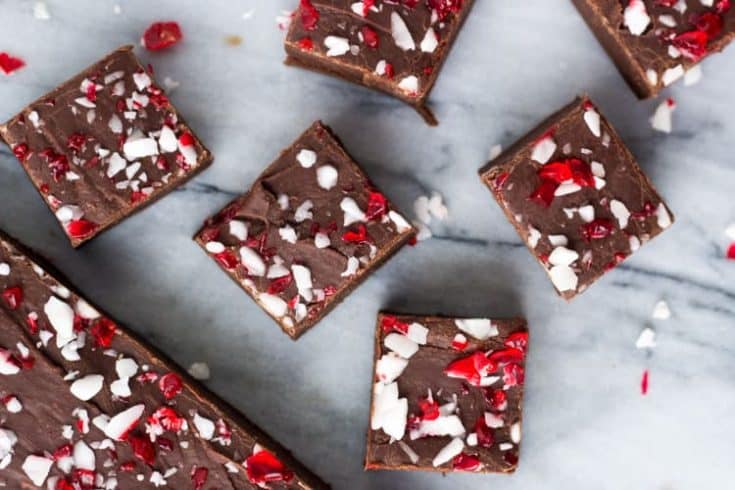 Candy Cane Chocolate Fudge