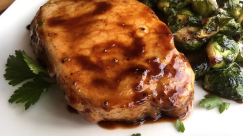 Maple and Balsamic Pork Chops - All She Cooks