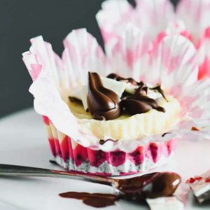 Peppermint Bark Mini Cheesecakes are perfect for any holiday gathering!