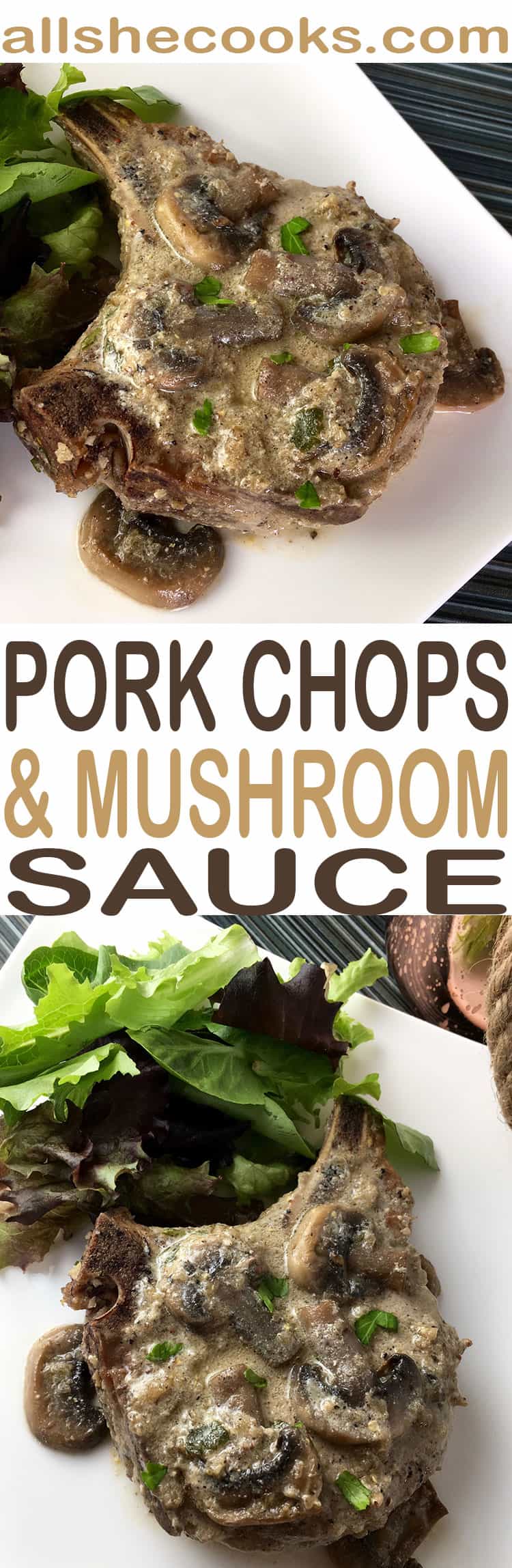 Enjoy this rich and delicious pork chops & mushroom sauce for dinner any night of the week. Easy meals are perfect for weeknights and this recipe delivers in no time at all.