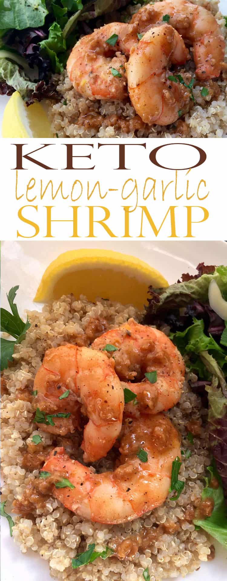 Lemon Garlic Shrimp is the perfect keto shrimp recipe. It comes together in just about 15 minutes, and it pairs well with just about any side dish. Quick, easy, and healthy... the perfect recipe!