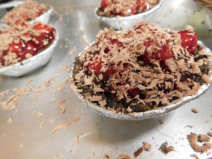 Ooey Gooey Mini Chocolate Cherry Pies