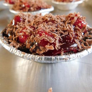 Ooey Gooey Mini Chocolate Cherry Pies