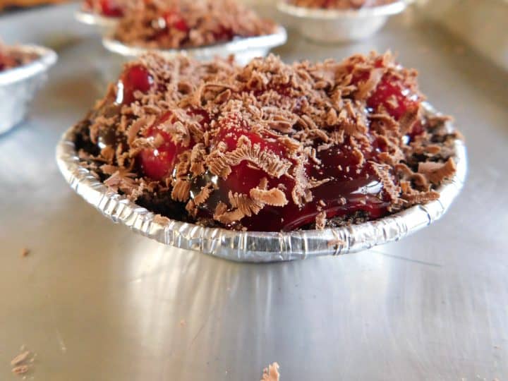 Ooey Gooey Mini Chocolate Cherry Pies