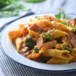 Permalink to: "Healthyish" Pasta with Creamy Pasta Sauce easy pasta weeknight dinner