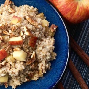 apple and nut overnight oatmeal