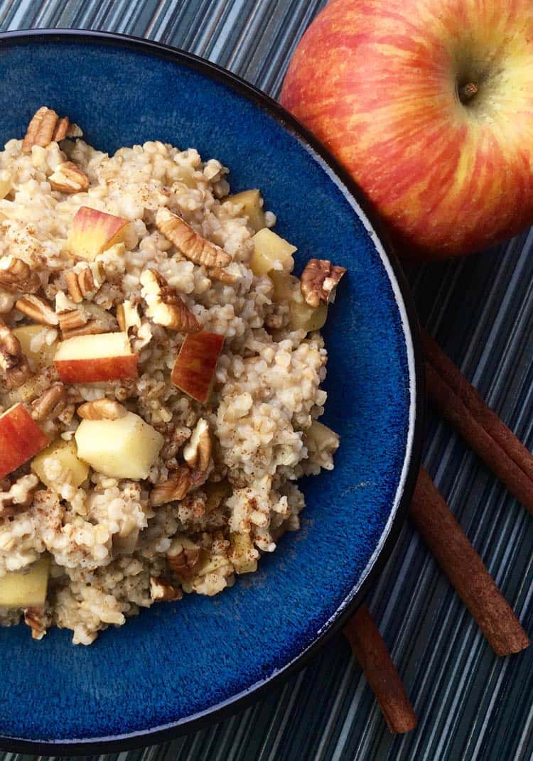 apple and nut overnight oatmeal