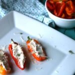 tasty stuffed peppers with goat cheese