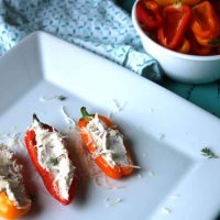 Stuffed Mini Sweet Peppers with Cheese and Bacon