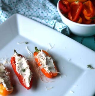 tasty stuffed peppers with goat cheese