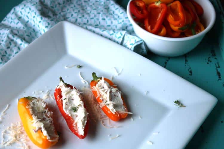 tasty stuffed peppers with goat cheese