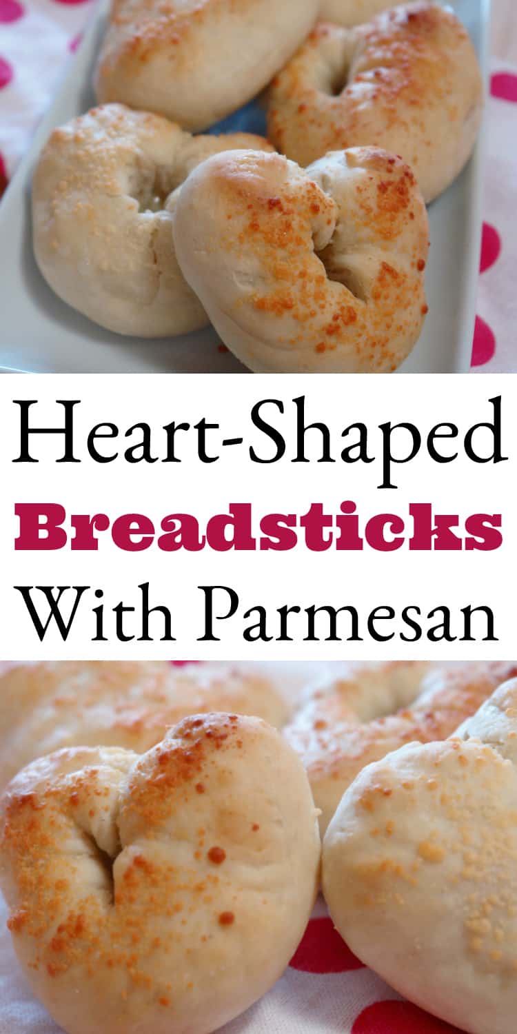 Heart Shaped Breadsticks, perfect for Valentine's Day #breadsticks #valentinesday